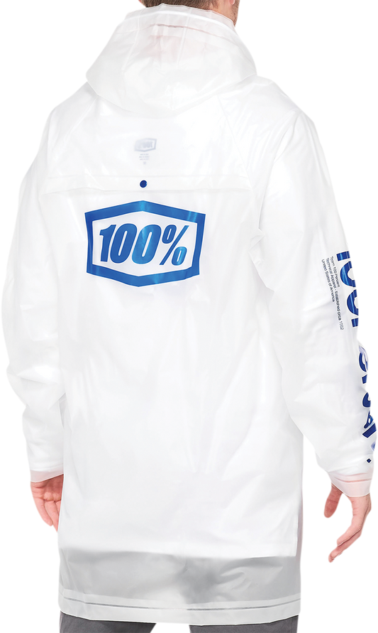 100% Torrent Raincoat - Clear - Medium 20040-00011