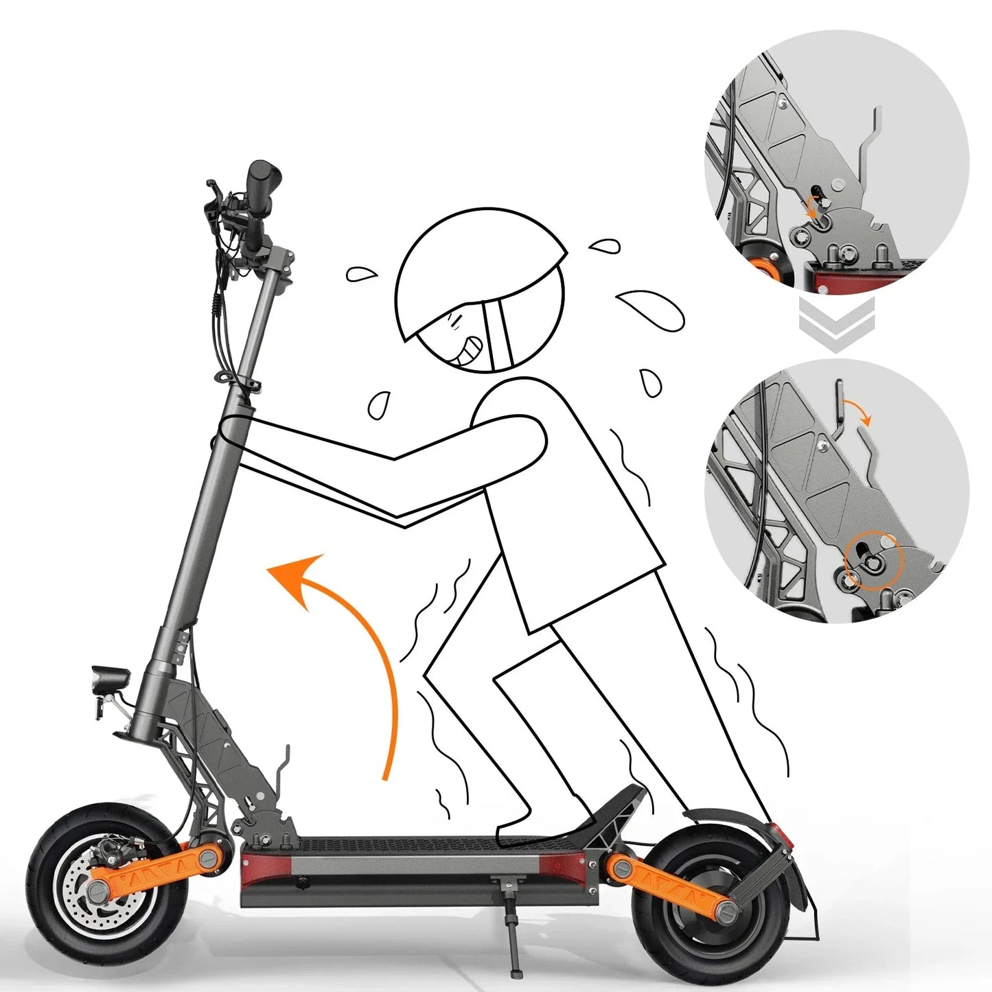 Electric Scooter 800W Power 31MPH Speed