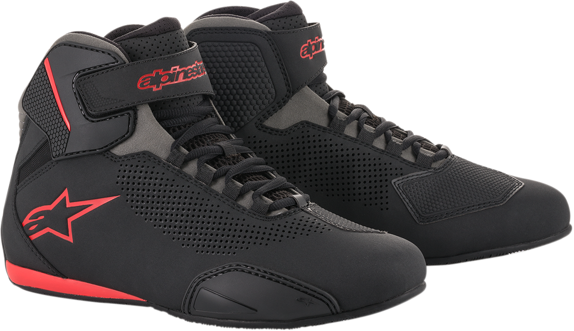 IN STOCK ALPINESTARS Sektor Vented Shoes - Black/Gray/Red - US 13.5 2515618131135
