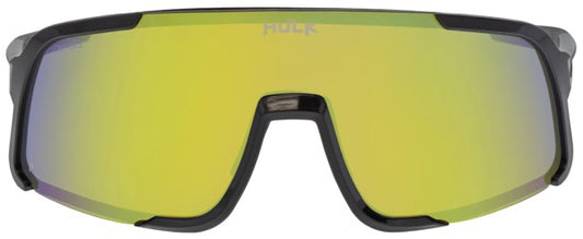 Hulk® HK4 Series Black Frame Safety Glasses Polarized Gold Mirror Lens MAX3® Scratch Resistant Coated