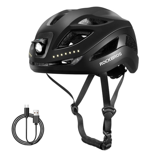 Bike Helmet with LED Front and Rear Light