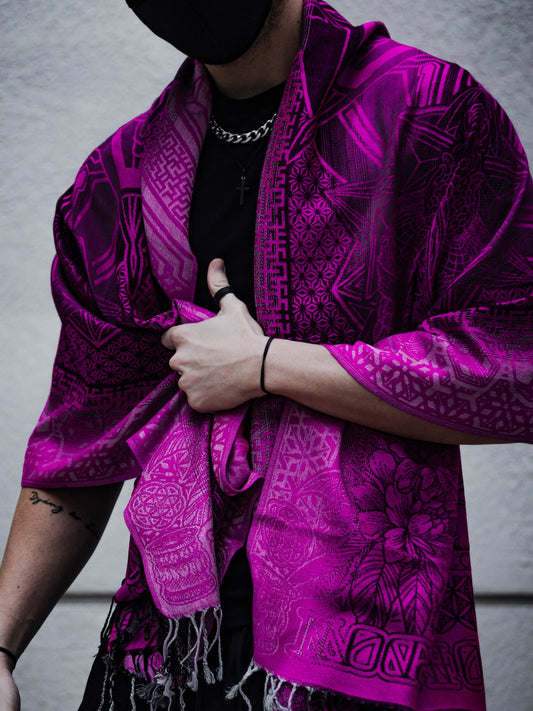 WOUNDS TO WISDOM ✦ Pink Gradient Festival Shawl