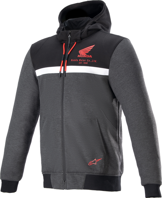 IN STOCK ALPINESTARS Honda Chrome Street Hoodie - Black/Gray/Red - Small 4201323-1908-S