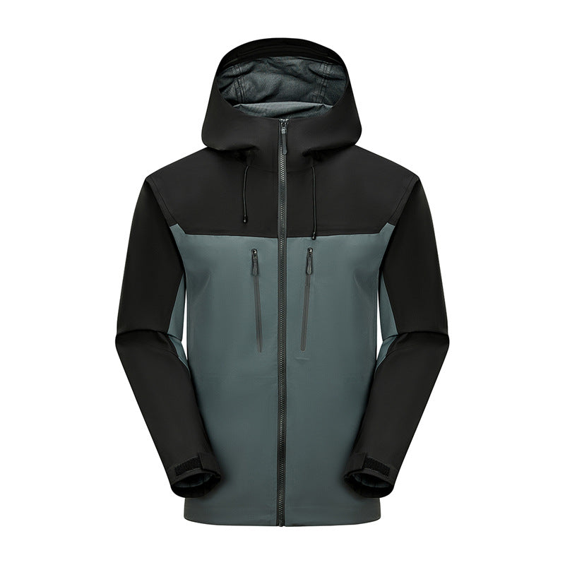 Men's And Women's Same Hard Shell Waterproof Single Layer Jacket Hiking