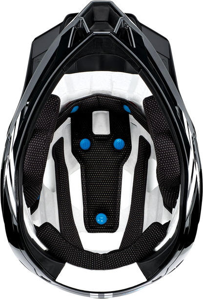 100% Trajecta Helmet - Fidlock - Black/White - Large 80003-00007
