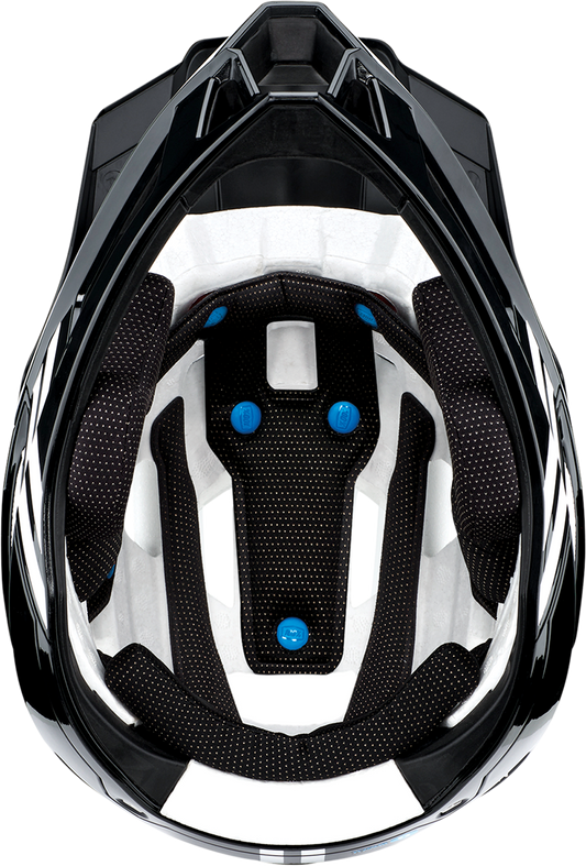 100% Trajecta Helmet - Fidlock - Black/White - Small 80003-00005