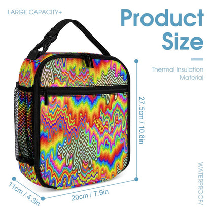 Psychedelic Backpack with Free Lunchbox and Travel Bag Included
