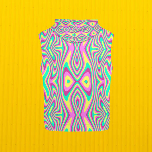 Psychedelic Sleeveless Hoodie Tank Top Sweat-proof Odor-Resistant