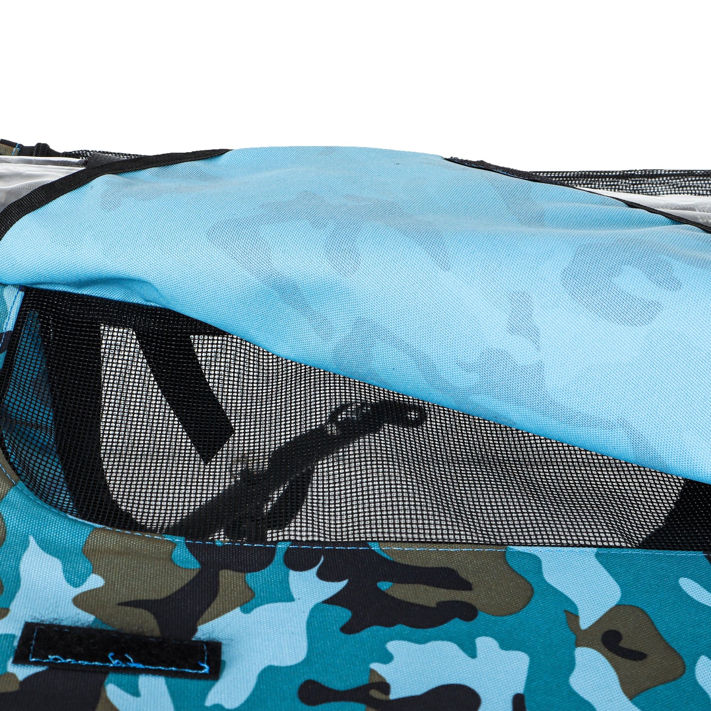 Outdoor Heavy Duty Collapsible Pet Bike Trailer with 16-Inch All-Terrain Wheels & Universal Hitch – Foldable Dog/Cargo Carrier Cart for Bicycles, blue+black