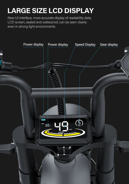 Coswheel Electric Bike CT20 1500W Motorcycle 20Inch Fatbike Ebike Mountain bike 48V 25AH Bikes Adult Electric Bicycle Motocycles