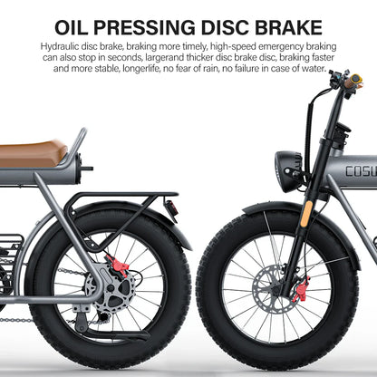 Coswheel Electric Bike CT20 1500W Motorcycle 20Inch Fatbike Ebike Mountain bike 48V 25AH Bikes Adult Electric Bicycle Motocycles