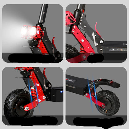 High-Power Electric Scooter Dual Motors 31-37 Mile Range Foldable Design