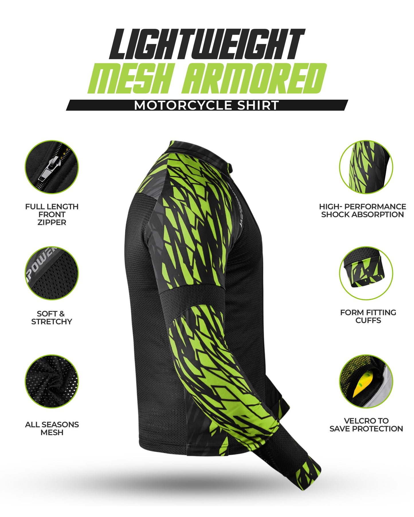 JAG Mesh Motorcycle Shirt | CE Certified Protection