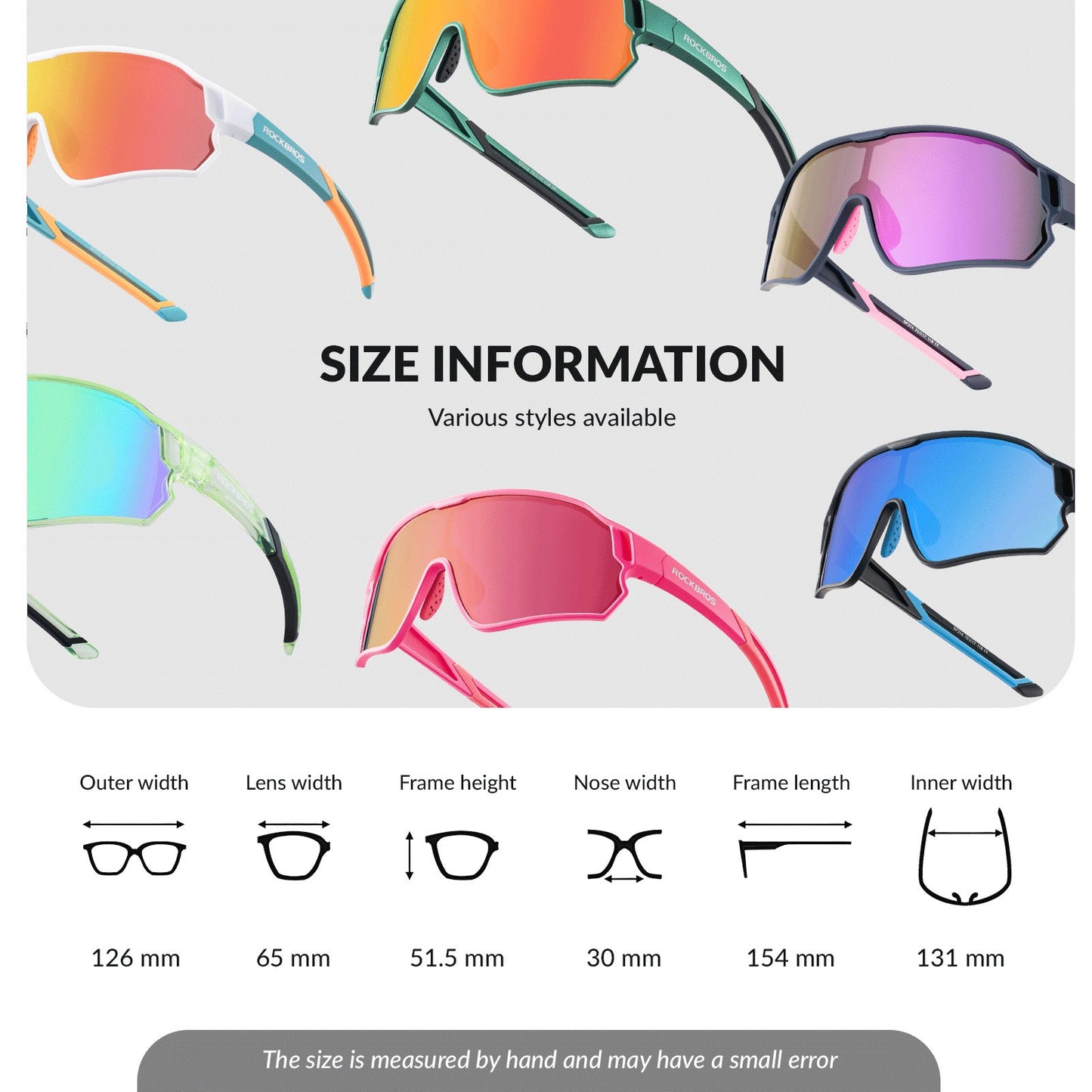 ROCKBROS Kids Polarized Cycling Sunglasses UV400 Bike Glasses
