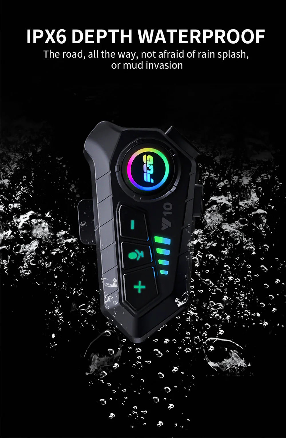 Bluetooth 5.3 Helmet Headset Wireless Hands-free Call Phone Kit Motorcycle Waterproof Earphone MP3 Music Player Speaker for Moto