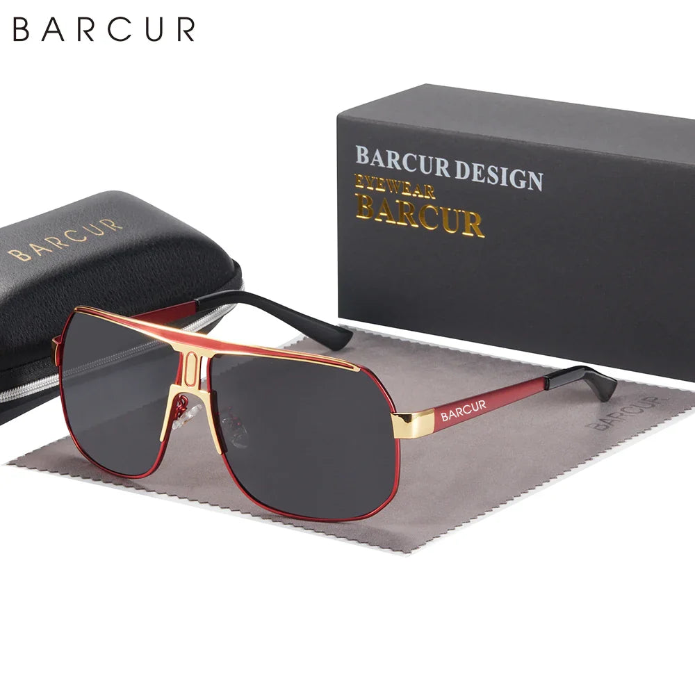 BARCUR Polarized Sports Sunglasses for Men Fashionable Fishing Driving Hiking and Outdoor Eyewear UV400 Protection Gradient Lenses