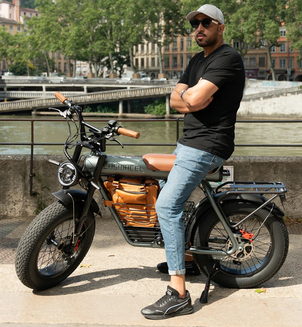 Coswheel Electric Bike CT20 1500W Motorcycle 20Inch Fatbike Ebike Mountain bike 48V 25AH Bikes Adult Electric Bicycle Motocycles