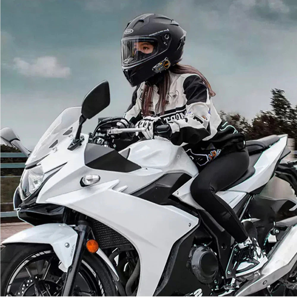 Bluetooth 5.3 Helmet Headset Wireless Hands-free Call Phone Kit Motorcycle Waterproof Earphone MP3 Music Player Speaker for Moto