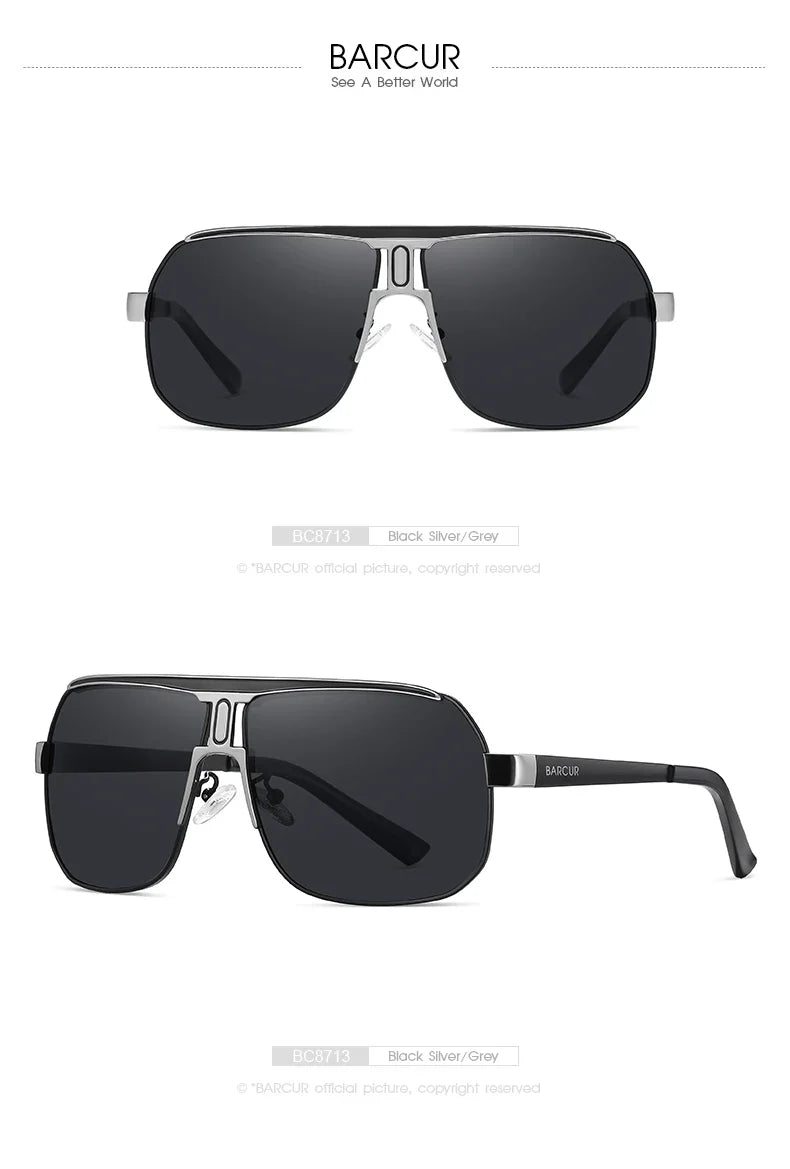 BARCUR Polarized Sports Sunglasses for Men Fashionable Fishing Driving Hiking and Outdoor Eyewear UV400 Protection Gradient Lenses