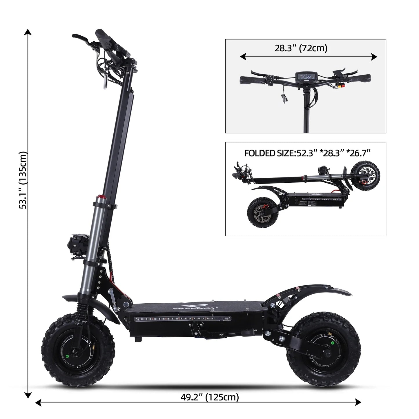 6000W Adult Off-Road Electric Scooter: 50 MPH, 60 Mile Range