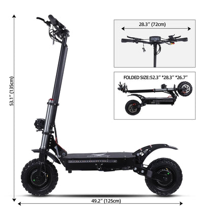 6000W Adult Off-Road Electric Scooter: 50 MPH, 60 Mile Range
