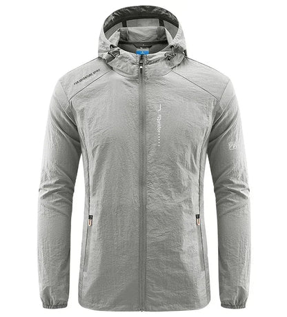 Men's UPF 50+ Sun Jacket: Quick-Dry Thin Hooded Windbreaker