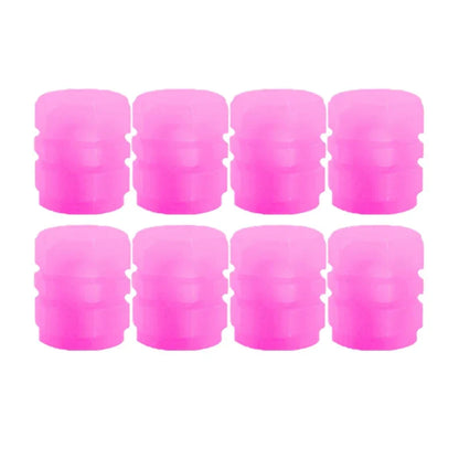 Luminous Valve Caps Fluorescent Night Car Tire Valve Caps Motorcycle Bike Glowing Decor Wheel Nozzles Tyre Cap Car Accessories