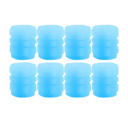 Luminous Valve Caps Fluorescent Night Car Tire Valve Caps Motorcycle Bike Glowing Decor Wheel Nozzles Tyre Cap Car Accessories