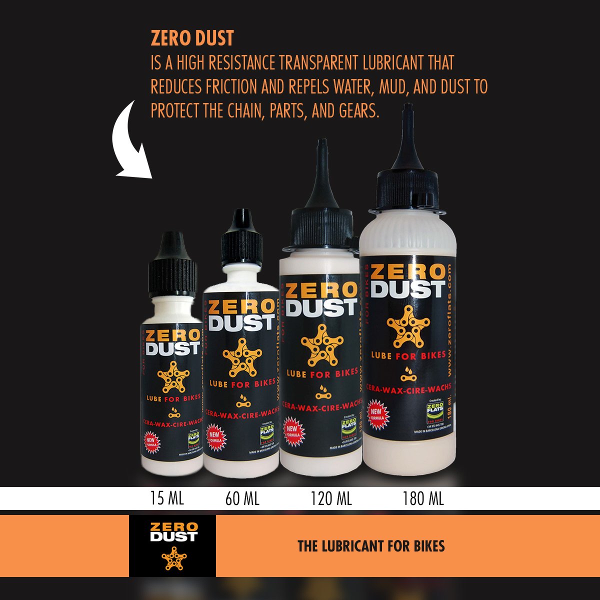 ZeroDust Chain Lube (15 ml - dosage for 1 bike)