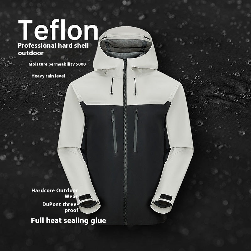 Men's And Women's Same Hard Shell Waterproof Single Layer Jacket Hiking