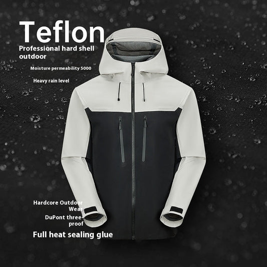 Men's And Women's Same Hard Shell Waterproof Single Layer Jacket Hiking
