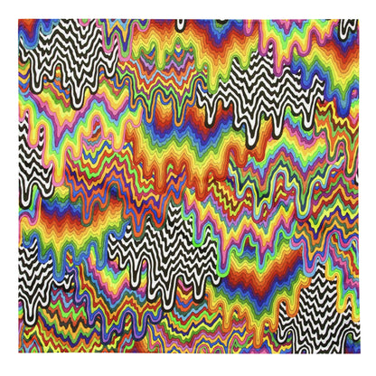 Psychedelic Rave Bandana Reversable Sweat Resistant Face Mask for Music Festivals Men Women