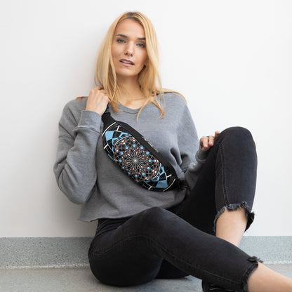 Quantum Bloom Fanny Pack | Sacred Geometry Travel Bag