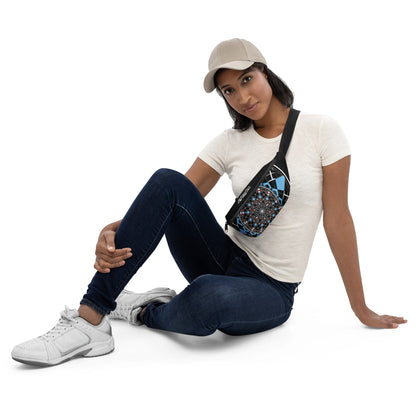 Quantum Bloom Fanny Pack | Sacred Geometry Travel Bag