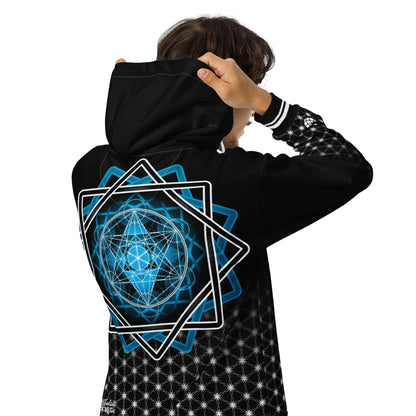 Mystic Melchizedek Hoodie - Merkaba Sigil & Portal | Sacred Geometry Unisex Zip Hoodie