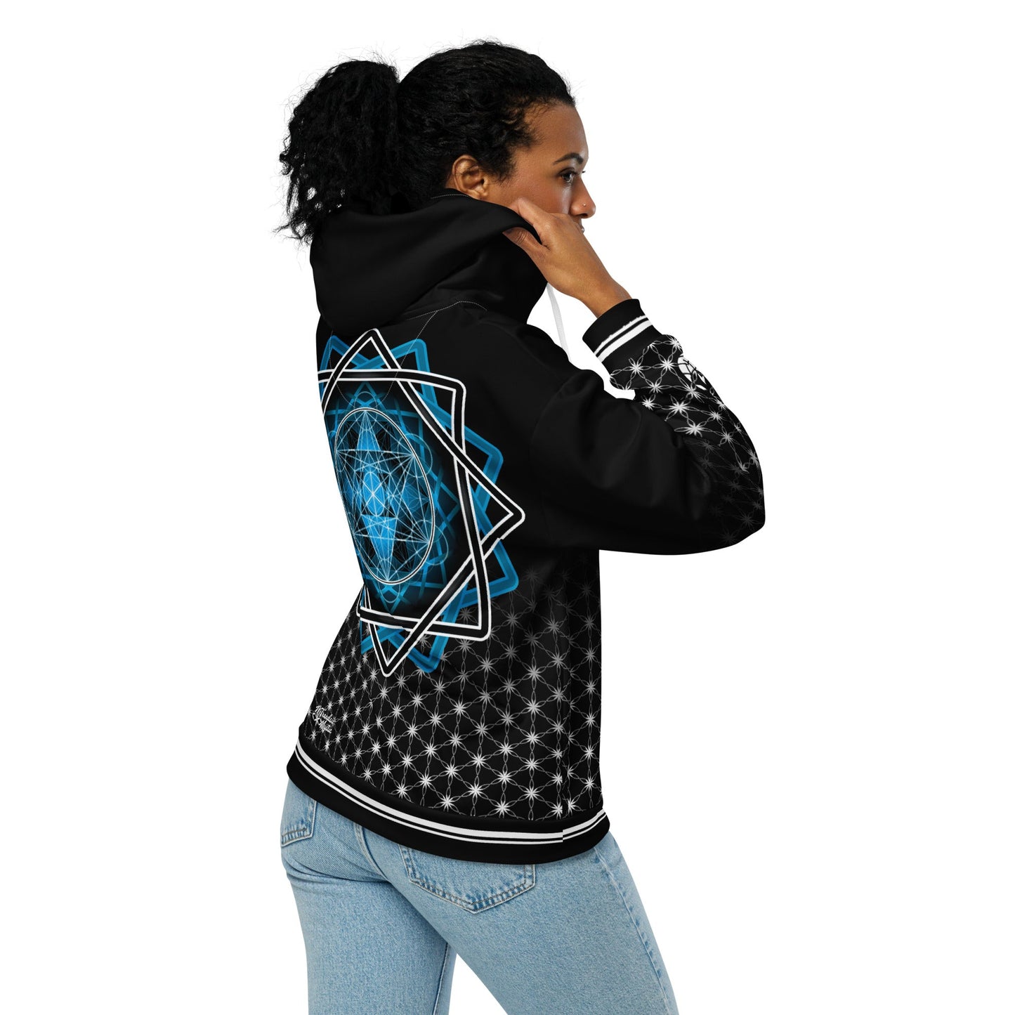 Mystic Melchizedek Hoodie - Merkaba Sigil & Portal | Sacred Geometry Unisex Zip Hoodie
