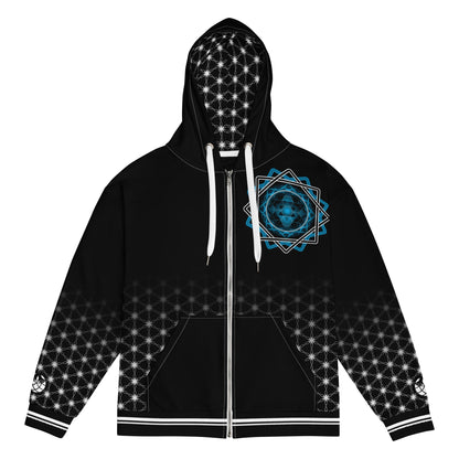 Mystic Melchizedek Hoodie - Merkaba Sigil & Portal | Sacred Geometry Unisex Zip Hoodie