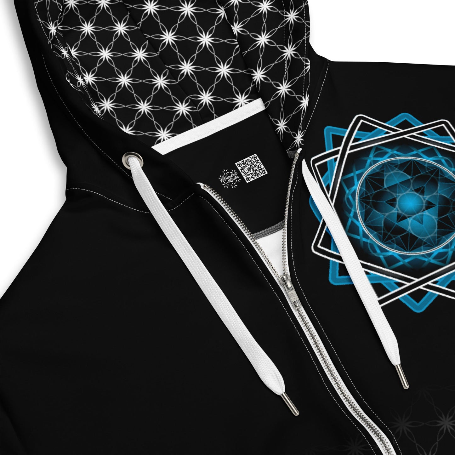 Mystic Melchizedek Hoodie - Merkaba Sigil & Portal | Sacred Geometry Unisex Zip Hoodie