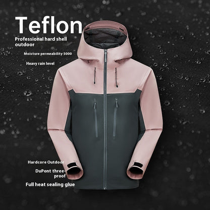 Men's And Women's Same Hard Shell Waterproof Single Layer Jacket Hiking