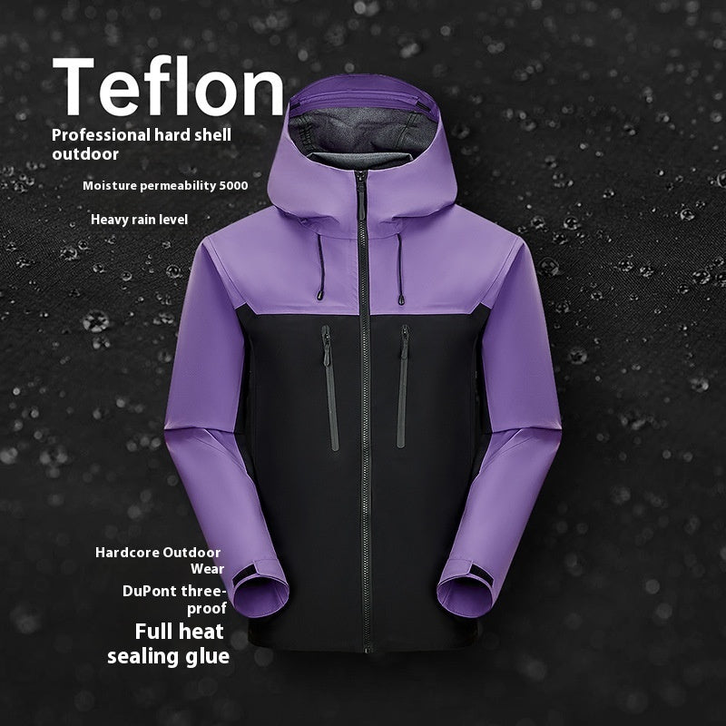 Men's And Women's Same Hard Shell Waterproof Single Layer Jacket Hiking