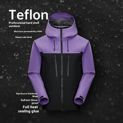Men's And Women's Same Hard Shell Waterproof Single Layer Jacket Hiking
