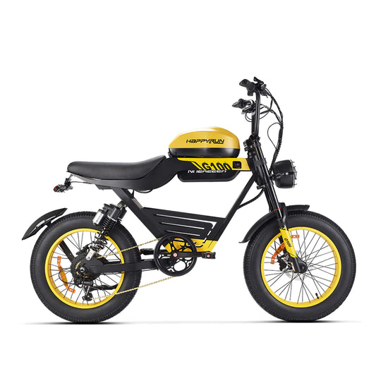 HappyRun G100 (G100 Pro) Long Distance Electric Fat Tire Bike Motorcycle (SAK95715)