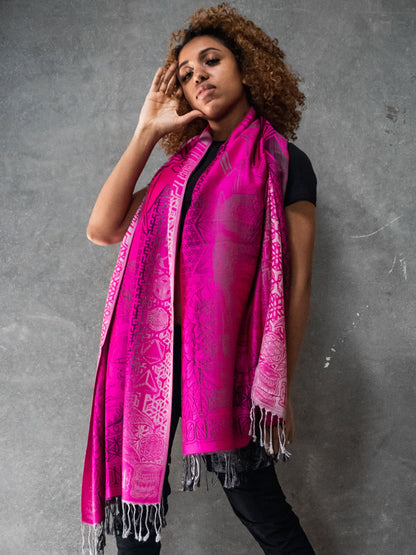 WOUNDS TO WISDOM ✦ Pink Gradient Festival Shawl