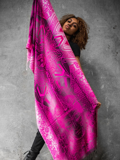 WOUNDS TO WISDOM ✦ Pink Gradient Festival Shawl