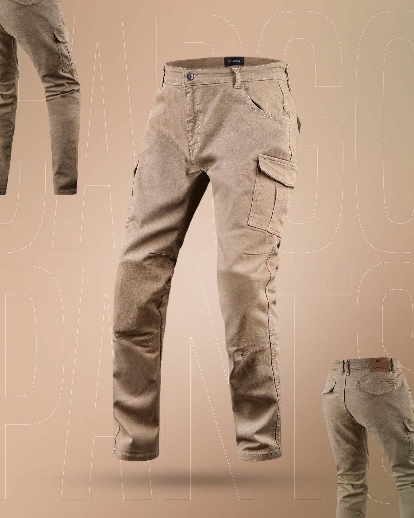 JAG Motorcycle Cargo Pants – Slim Fit Armored Cargo Jeans with CE Approved Armors