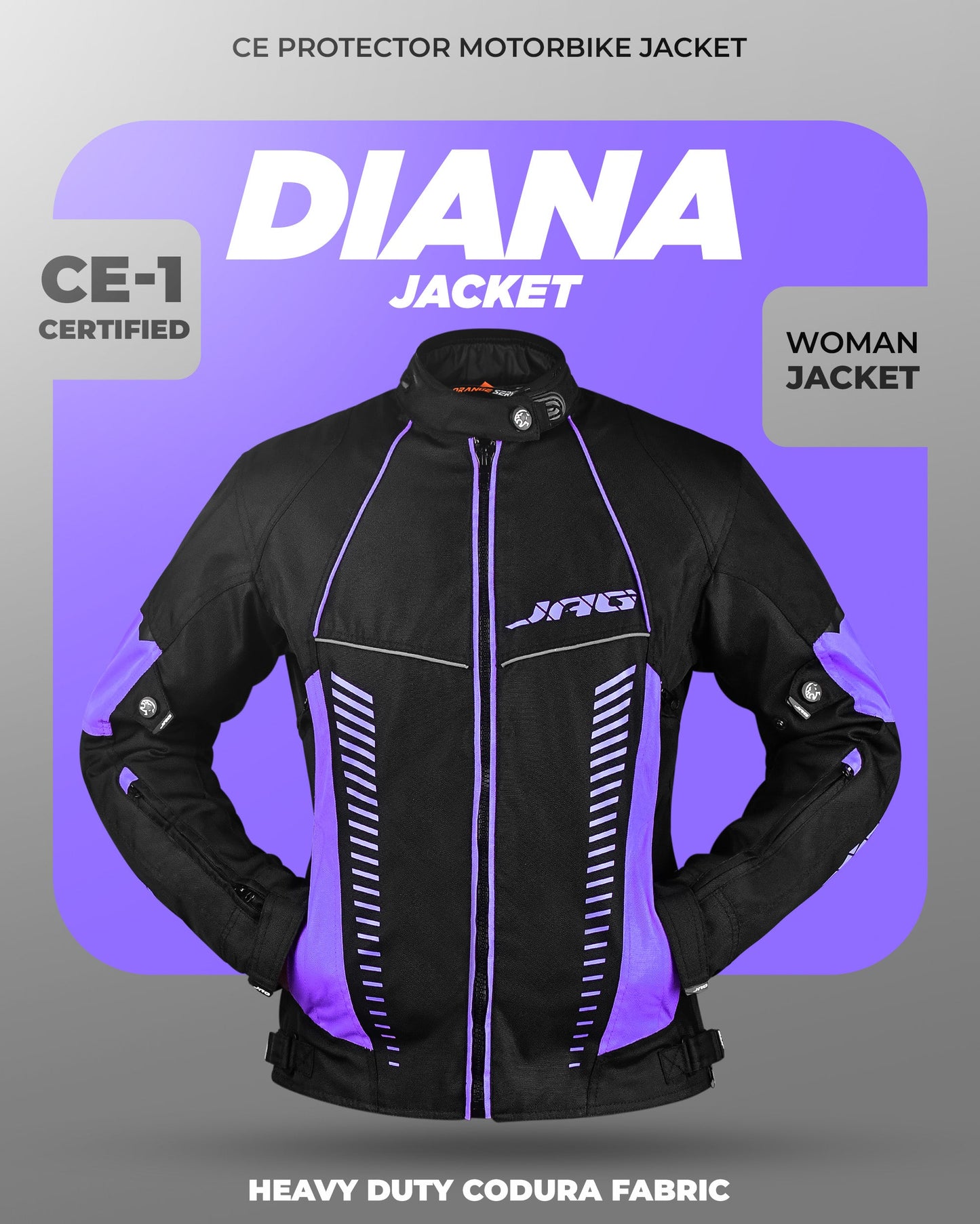 Diana Women's Motorcycle Jacket (Purple)