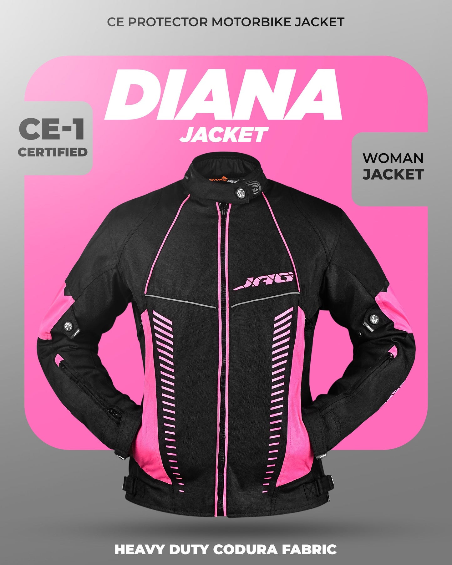Diana Women's Motorcycle Jacket (Pink)
