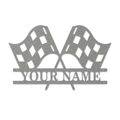 Racing Checkered Flag Monogram