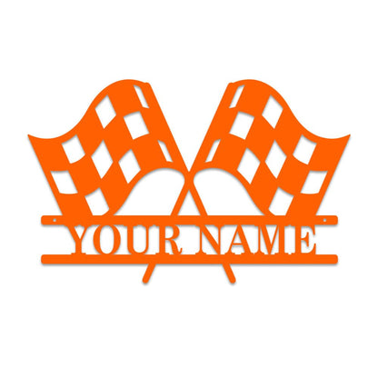 Racing Checkered Flag Monogram