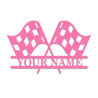 Racing Checkered Flag Monogram